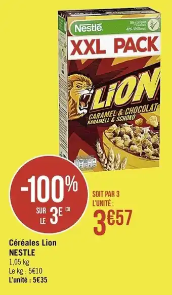 Casino Supermarchés Céréales Lion Nestlé offre