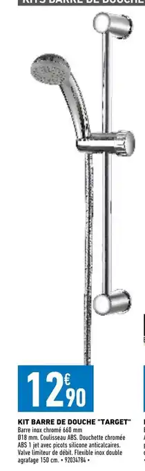 Brico Cash Kit Barre de Douche Target offre