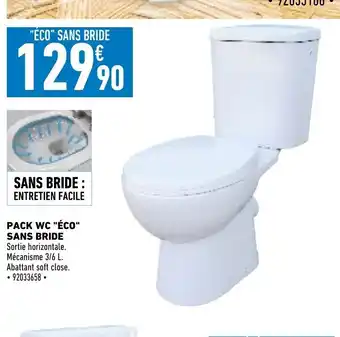 Brico Cash Pack Wc eco Sans Bride offre