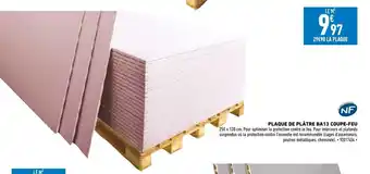 Brico Cash Plaque de Platre BA13 Coupe-Feu offre