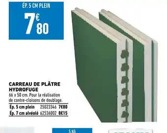 Carreau de Plâtre Hydrofuge