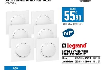 Brico Cash Lot de 6 Va Et-Vient Complets Dooxie offre