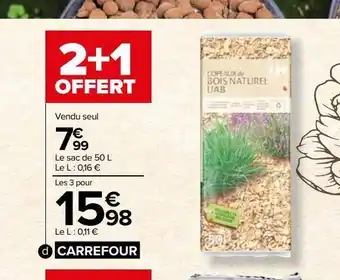 Carrefour Copeaux de bois naturel uab carrefour offre