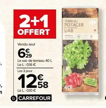 Carrefour Terreau potager 40l u1ab offre