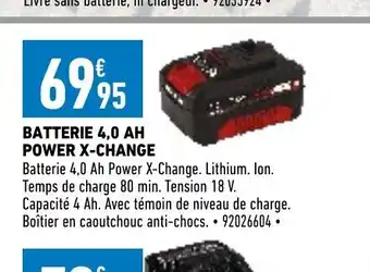 Brico Cash Batterie 4,0Ah Power x-Change offre