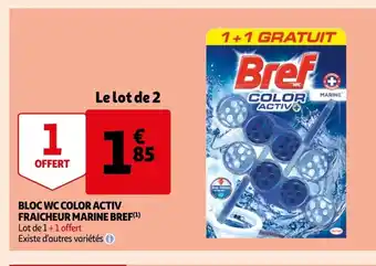Auchan Supermarché Bloc Wc Color Activ Fraicheur Marine Bref offre