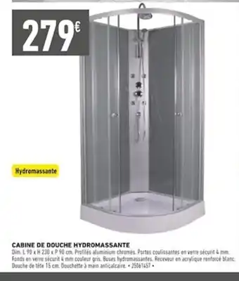 Cabine de douche Hydromassante