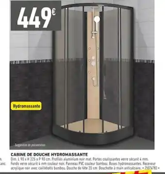 Cabine de Douche Hydromassante