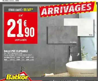 Batkor Dalle PVC Clipsable offre
