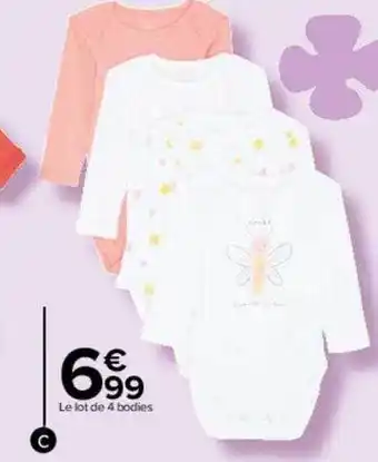 Carrefour Drive Le lot de 4 bodies offre