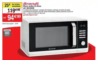 Micro-ondes 23 litres brandt