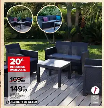 Carrefour Salon bas 4 places lola graphite offre