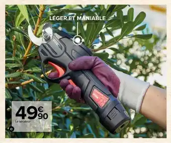 Carrefour Sécateur a batterie portatif offre