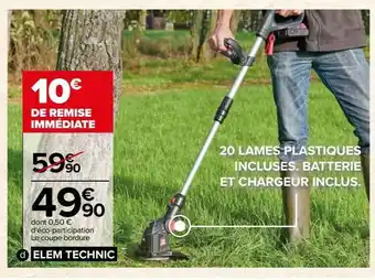 Carrefour Coupe bordure 20v offre