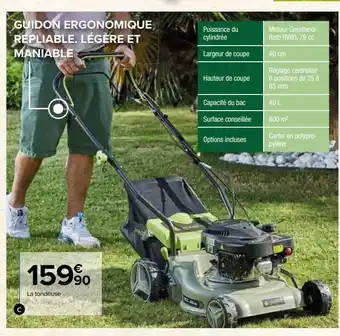 Tondeuse thermique tractee 79cc