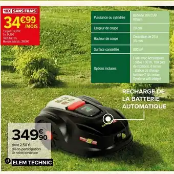 Carrefour Robot tondeuse connectee gro20vwifi-2a offre