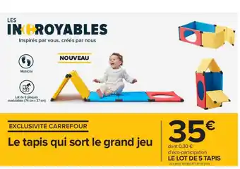 Carrefour Drive Le lot de 5 tapis offre