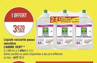 Casino Supermarchés Liquide vaisselle peaux sensibles offre