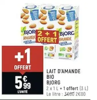 Spar Lait d'amande bio BJORG offre