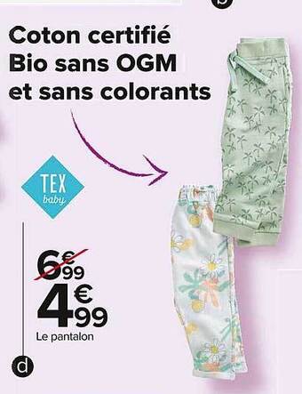 Carrefour Market Le pantalon offre