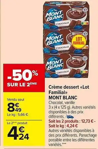 Carrefour Market Crème dessert offre