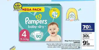 Carrefour Market Mega pack de couches pampers offre