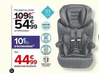 Carrefour Market Le rehausseur tex baby offre