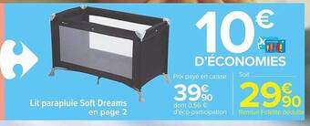 Carrefour Market Lit parapluie soft dreams offre