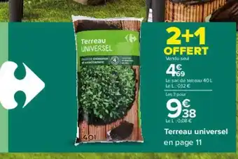 Carrefour Drive Terreau universel offre