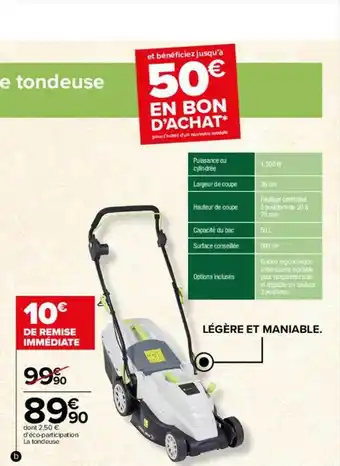 Carrefour Drive La tondeuse offre