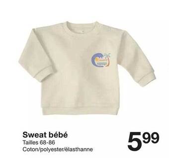 Zeeman Sweat bébé offre