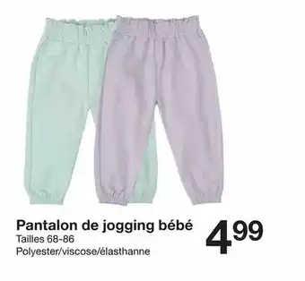 Zeeman Pantalon de jogging bébé offre