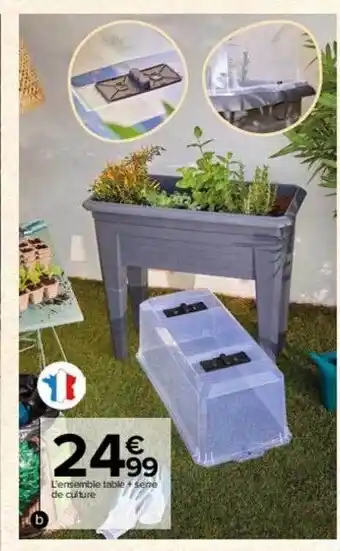 Carrefour Drive L'ensemble table + serre de culture offre