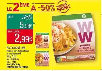 Match Plat cuisiné ww offre