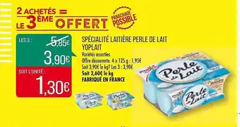 Match Spécialité laitière perle de lait yoplait offre