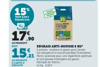 Engrais anti-mousse 8 kg