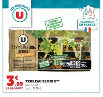 Super U Terreau semis u offre