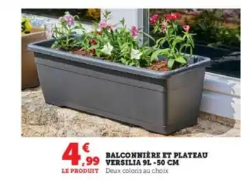 Balconnière et plateau versilia 9l - 50cm