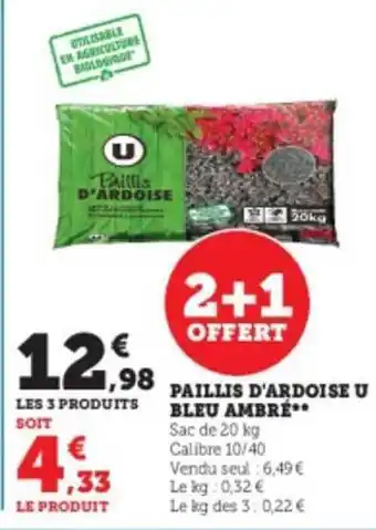 Paillis d'ardoise u bleu ambré