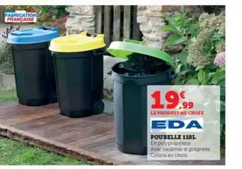 Super U Poubelle 110 l eda offre