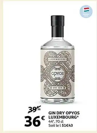 Auchan Gin dry opyos luxembourg offre