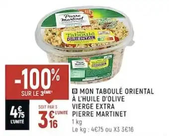 Mon taboulé oriental à l'huile d'olive vierge extra PIERRE MARTINET