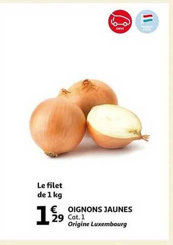 Auchan Oignons jaunes offre