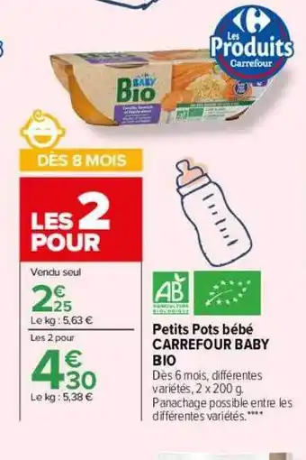 Carrefour Drive Petits pots bébé carrefour baby bio offre