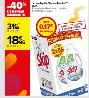 Carrefour Drive Lessive liquide offre