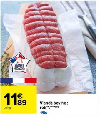 Carrefour Drive Viande bovine : rôti**-*** offre