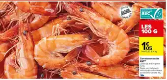 Carrefour Drive Crevette rose cuite asc offre