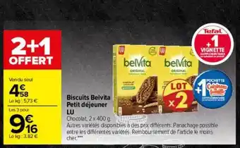 Carrefour Drive Biscuits belvita petit déjeuner lu offre