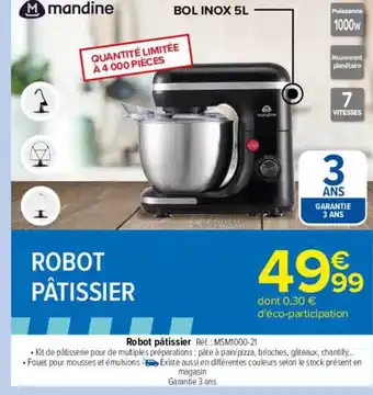 Robot pâtissier mandine
