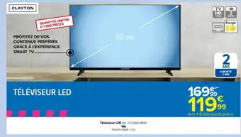 Carrefour Drive Téléviseur led clayton offre